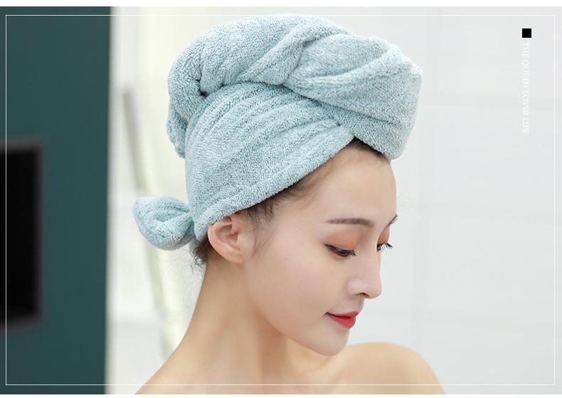 竹纤维干发帽_12