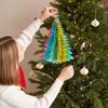 Novo pingente de estrela de cinco pontas PET para decoração de festa de fim de ano, pingente de estrela tridimensional colorido para árvore de Natal