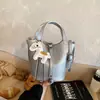 Bolsa Cesta de Legumes com Padrão de Lichia Fresca Transfronteiriça Bolsa Balde Simples para o Dia a Dia Versátil Grande Capacidade de Mão Ombro Transversal