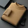 Suéter de Punto con Forro de Polar, Cuello Redondo, Talla Grande, Holgado, Estilo Juvenil, Top Sencillo para Hombre, Nueva Ropa de Invierno, Estilo Masculino
