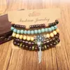 Pulsera de Madera Bohemia Europea y Americana de Múltiples Piezas, Pulsera de Madera de Múltiples Capas, Pulsera de Madera con Cuentas de Madera, Pulsera de Madera con Cuentas de Madera