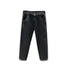 Pantalones Vaqueros para Hombre de Gama Alta Lavados Teñido Reactivo Antidesvanecimiento Marca de Moda Simples Elásticos Sueltos Rectos Largos
