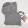 Gorro de Tricô de Inverno com Cachecol Integrado, Proteção de Orelha para Ciclismo ao Ar Livre, Gorro para Mãe com Forro de Fleece, Proteção de Pescoço Pulôver, Gorro de Peça Única Tricotado