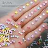 Novos acessórios para arte em unhas mini estrela de cinco pontas fofos laços doces acessórios para unhas de resina tridimensional atacado