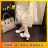 2026 Nuevo Estilo de Verano Impresionantemente Hermosos y Cómodos Zapatos Mary Jane, Versátiles de Estilo Francés Tacón Grueso Moño Zapatos de Tacón Alto Brillantes Individuales