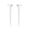 Nicho design borla brincos simples elegante longo arco brincos japoneses e coreanos Internet celebridade brincos estilo frio