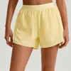 Shorts de Yoga Sem Costura de Secagem Rápida Europeu e Americano para Mulheres, Shorts para Esportes ao Ar Livre Levanta Bumbum, Calça de Yoga para Corrida Fitness 2237