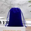 Bolsita Negra de Terciopelo con Cordón Bolsa para Empacar Anillos de Joyería Bolsa para Guardar Audífonos Bolsa de Terciopelo Terciopelo Personalizado