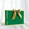 Embalagem de Compras Laço de Presente Sacola de Papel Espessa com Estampagem a Quente em Estoque Comércio Exterior Transfronteiriço Fabricante de Impressão Frete Grátis
