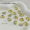 Decoraciones para Uñas con Pedrería Acabado Blanco K9, Pedrería Ovalada sin Base Hielo Azúcar Deslumbrante de Alta Gama, Accesorios de Pedrería para Uñas de Lujo Ligero