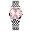 LIGE/LIGE Reloj de Pulsera de Moda para Mujer con Correa de Acero Reloj Casual Resistente al Agua Reloj de Moda Compacto con Pedrería 89157