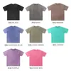 250G Código US Talla GRANDE Algodón Lavado Camiseta Vieja Verano Hombres y Mujeres Retro Lavado Manga Corta