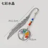 Árbol de la Vida de Grava de Cristal Natural Marcapáginas Corazón de Cristal Aleación Pluma Estilo Europeo y Americano Retro Marcapáginas Joyería al por Mayor