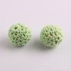 20mm cor feito à mão crochê lã contas de madeira bola de crochê bola de madeira lã acessório de brinquedo para dentes atacado