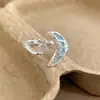 Elegante e Refinado, Simples e Sofisticado, Anel Cauda de Peixe com Gotejamento de Óleo de Alta Qualidade, Moderno e Versátil, Design de Nicho, Acessório de Mão Personalizado