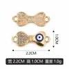 Colgante Ojo del Diablo Incrustado de Diamantes DIY para Collar Pulsera Accesorio Piezas de Joyería Directo del Fabricante, Disponible para Pedidos Mixtos y Ventas Transfronterizas