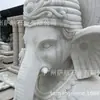 Escultura de Estatua de Buda de Mármol Finamente Tallada Figura Religiosa Estatua Pieza Decorativa Grande