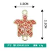Atacado Versão Coreana Criativa Dupla Pendente Padrão de Tartaruga Gotejamento de Óleo Liga Metálica Colar Pulseira Pingente Joias Acessórios DIY