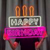 Placard LED colorido feliz cumpleaños debería ayudar a cargar placar de mano Personalizado Hotel KTV accesorios de ambiente gran café llegando