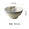 Cerâmica Francesa Cor Sob Esmalte Antigo Louça Prato de Jantar Prato Fundo Tigela de Arroz Tigela para Sopa de Macarrão Prato Fundo Comida Chinesa Casa