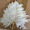 Hojas de Helecho Alpino Eterno al por Mayor del Fabricante: Hojas de Helecho Alpino Doradas, Flores Inmortales, Ramos de Flores Secas, Decoración de Bodas, Hierba Decorativa
