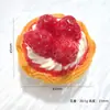 Tamanho Médio Grande Creme Fruta Torta de Ovo Comida de Brinquedo Simulação Acessórios de Resina DIY Ímã de Geladeira Pingente Fivela de Sapato Pacote de Materiais