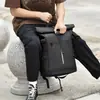 Mochila de negocios enrollable para hombre, nuevo modelo 2026, bolsa de viaje para computadora de gran capacidad, mochila estudiantil de color sólido a la moda