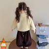 Moças Meninas Pequenas Moletons de Veludo Leggings Modernos e Estilosos Outono e Inverno Crianças Bebê Inverno 2025 Novas Roupas de Inverno