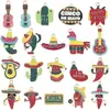 Mistura de 20 Estilos de Pingentes de Desenho Animado com Gotejamento de Óleo para Carnaval Mexicano Pimenta Maluca Acessórios para Joias de Pulseira Chaveiro DIY