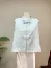 Nuevo Chaleco Bordado Jacquard Degradado Estilo Nacional Chino Otoño 2026 Nuevo Estilo Botón de Rana Cuello Alto Fresco Sin Mangas Chaleco para Mujer