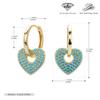 Comércio exterior design de nicho moderno senso vento frio prata esterlina s925 incrustada pedra brincos de amor temperamento fada celebridade brincos