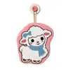 Toalha de Mão Animal Cartoon Cordeiro, Toalha de Mão Espessa Absorvente em Fleece Coral, Toalha Fofa de Pendurar para Cozinha e Banheiro