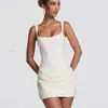 Ropa Nueva para Mujer de Amazon 2026 Vestido Bodycon Sexy de Estilo Francés sin Mangas con Cuello Cuadrado y Cinturón Corto