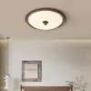 Lámpara de Techo para Dormitorio Moderna Simple Estilo Mid-Century Lámpara para Dormitorio Principal Estudio Iluminación de Protección Ocular Flor de Nogal Nueva