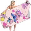 Toalla de Playa para Niños Stitch, Toalla de Baño, Material de Microfibra Absorbente, Secado Rápido y Resistente a la Arena, Estilo Popular de Exportación Transfronteriza