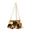 Bolso de Hombro con Lentejuelas Transfronterizo Europeo y Americano 2024 Nuevo Mini Bolso Cruzado de Cadena Distintivo Trendy Casual Nicho Bolso de Mujer