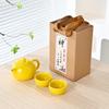 Juego de Té Esmaltado de Color Olla Xishi Juego Completo Pequeño Regalo Regalo Práctico Una Olla Dos Tazas Portátil Horno Ding Recuerdo Cerámica