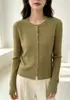 Cardigan de Tricô Grosso Estilo Coreano Gola Redonda Top Feminino Outono Inverno Novo Design Moderno Manga Longa Moda Versátil Casaco Suéter