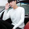 Suéter Transfronterizo para Hombre Suéter Cálido Base Ajustado Cuello Medio Alto Estilo Coreano Elegante Top de Punto