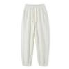 Pantalones Simples de Otoño/Invierno de Han Shu con Forro Polar Engrosados Casuales para Pareja Deportivos Holgados Adelgazantes para Piernas H8018