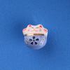 Buraco Horizontal Cor Gato Pintado à Mão Porcelana Jade Gato da Sorte Acessórios de Joalheria DIY Pulseira Feita à Mão Material de Miçanga Solta Acessórios Semiacabados