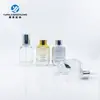 Atacado pronta entrega garrafa plana 50m/30ml frasco de essência frasco cosmético frasco de base frasco de solução concentrada embalagem