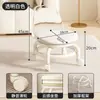Taburete con Ruedas Giratorias para Abrir Paquetes, Taburete Bajo con Ruedas, Silla Estilo Crema, Taburete Pequeño para el Hogar para Limpiar Pisos, Acabado de Costuras y Organización de Artículos, Taburete Redondo