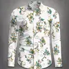 Camisa de Manga Larga con Estampado Floral Completo Retro para Hombre de Primavera y Otoño Transfronteriza Camisa Floral de Corte Ajustado para Hombre Tallas Grandes En Stock Venta al por Mayor