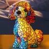 Adornos de resina de la nueva serie de perros transfronterizos, luz nocturna LED, arte, estatua de animal, decoración creativa para el hogar, escritorio
