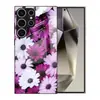 Adecuado para Funda de Teléfono Móvil Samsung S25Ultra S26 Cubierta Protectora A16 Margarita Morada Funda de Vidrio S23 Nuevo A90 Flor