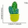 Nuevas Pegatinas de Tela Bordadas de Cactus Verde Parches de Plantas de Dibujos Animados Accesorios para Ropa y Equipaje Etiquetas Bordadas para Computadora