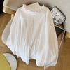 Camisa de Moda Ins Estilo Coreano Tendencia Nueva Moda Francesa Retro Manga con Volantes de Capas