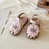 Diadema de Moda Estilo Hada para Niñas con Corona de Pedrería Sandalias Romanas Caladas Verano 2026 Nuevos Zapatos Versátiles de Princesa