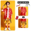 1 de Junho Dia das Crianças Roupas de Performance Meninos Hanfu Meninas Vermelho Brilhante Festivo Estilo Chinês Roupas de Dança Roupas de Performance para Cantata